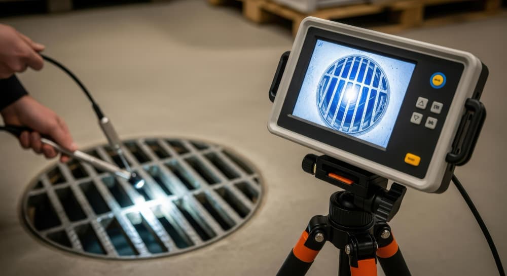 Drain inspection camera used to investigate recurring blockages