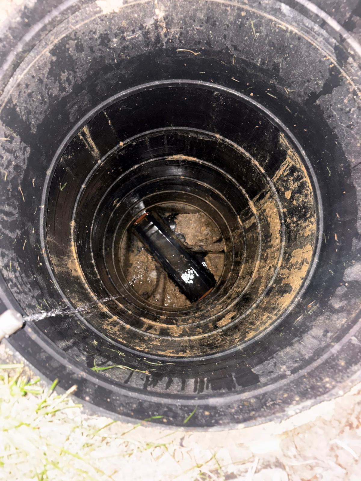 CCTV survey crawler camera entering an inspection chamber in Kent, Surrey, Sussex, Essex & London